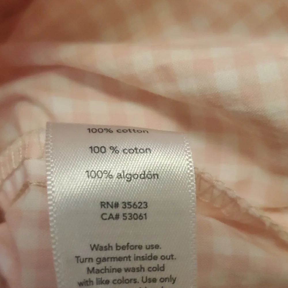 5 For 25$ Carter's Pink Checkered Baby‎ One Piece Shirt Size 18 Months